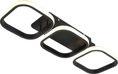 Llambë tavani LED moderne, 33W, 52cm 4500K, e zezë