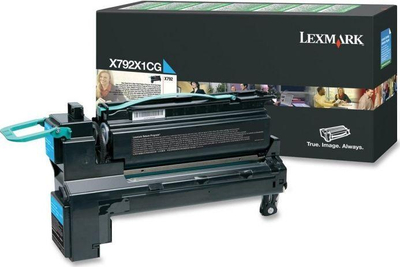 Тонер Lexmark X792X1CG, 20000 страници, extra high yield, сина
