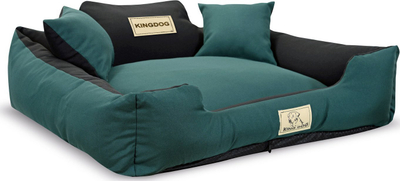 Shtrat për qen KingDog Panama Stretch MM44, L 100 x 75 cm, jeshil me të zi