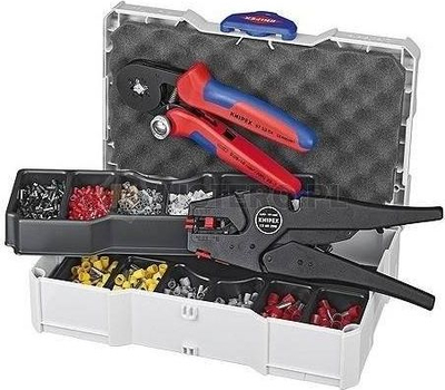 Set veglash Knipex 97 90 10, për presim ferulash, për zhveshje izolimi, shumëngjyrësh