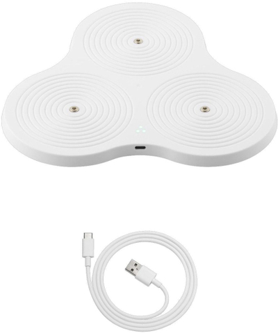 Karikues për qirinj LED Clarins Sille DecoPower Multi, 3 pozicione, USB, i bardhë