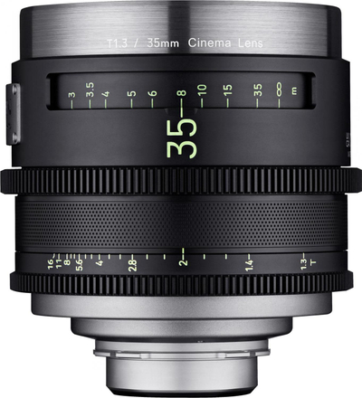 Lente kino XEEN Meister 35mm T1.3, PL mount, full frame, e zezë