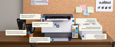 Printer lazer HP LaserJet Tank 2504dw, A4, WiFi, i bardhë