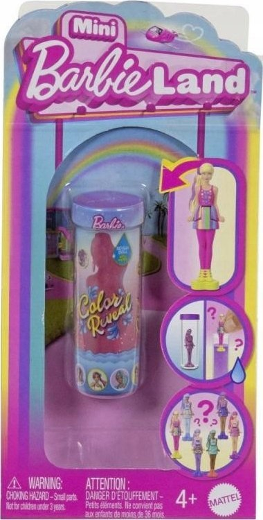 Lodër Barbie Mini Land Mini Goca Clipstrip, 3.8cm, modele të përziera, shumëngjyrëshe