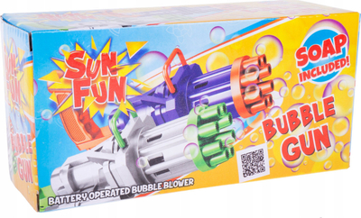 Lodër pistoletë me flluska Fun Gun Hipo, 19cm, me bateri, 50ml lëng