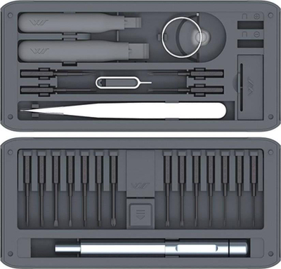Set tornavidash precize JIMI Home JM-GNT26, 26 copë, magnetik, gri