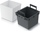 Vazo dekorative Prosperplast URBI SQUARE LOW, 30cm, plastike, e bardhë