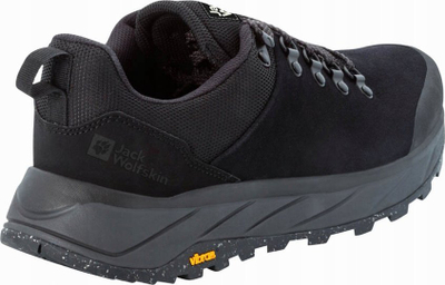 Këpucë shëtitje për burra Jack Wolfskin Terraventure Urban Low, lëkurë, taban Vibram, të zeza, nr 42