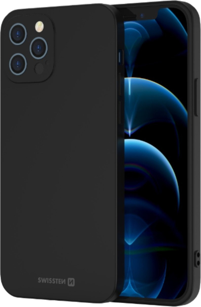 Mbrojtëse telefoni Swissten Soft Joy për iPhone 13, TPU i butë e fleksibël, e hollë, e zezë