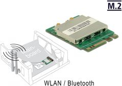 Adapter rrjeti DeLock M.2 Key A+E, WLAN 11ac dual band, Bluetooth 4.0