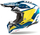 Kaska motocross Airoh Aviator 3 Saber, madhësia XS, e bardhë blu verdhë