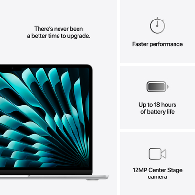 Apple Macbook Air, 13.6", M4 10-core, 16GB, 512GB SSD, 10-core GPU, Silver