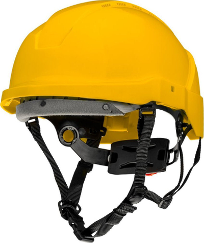 Helmetë sigurie Neo 97-210, për punë në lartësi, ABS, e verdhë