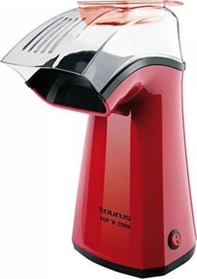 Aparat kokoshkash Taurus Pop N Corn, 1100W, ajër i nxehtë, i kuq