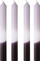 Qirinj dekorativë Boltze Simple Wax Candles, set me 4 copë, 25 cm, gri me të zezë