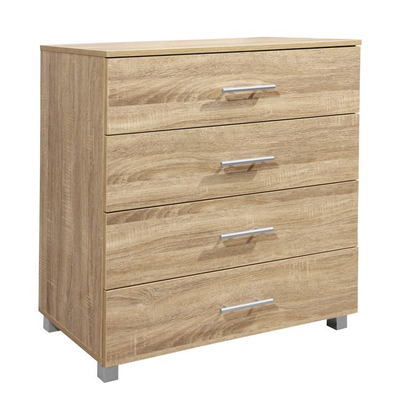 Komodë BRIANA 4 Drawer, 75x40x83cm, melaminë Sonoma Oak, ngjyrë druri