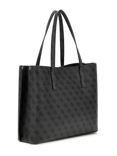 Çantë tote Guess Meridian II Girlfriend Tote, poliuretani, ONE SIZE, e zezë
