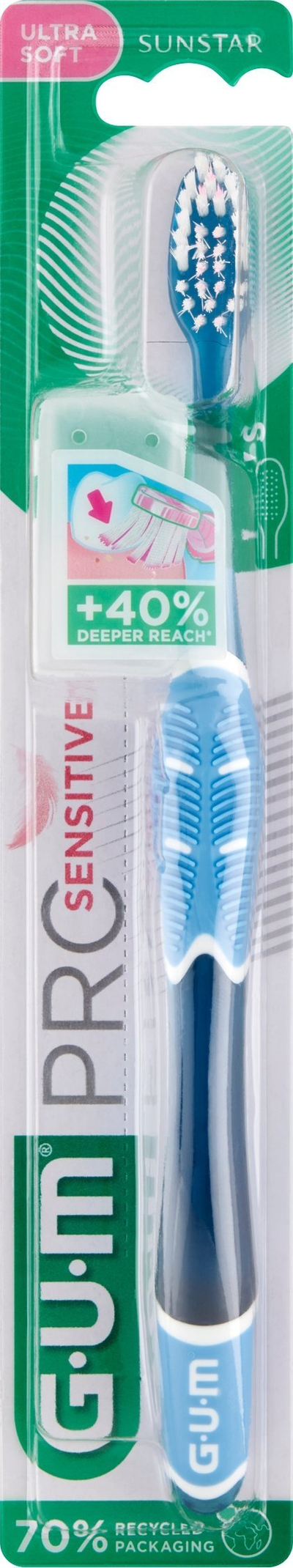 Furçë dhëmbësh GUM Pro Sensitive, ultra soft, për dhëmbë të ndjeshëm