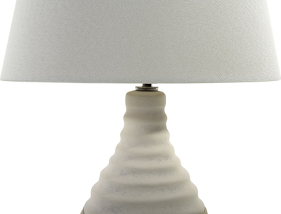Lampë tavoline Beliani Tormes, porcelan, stil fshati, bezhë e çelët