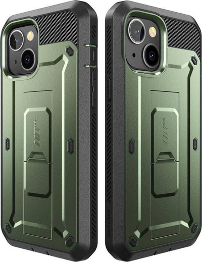 Kapak telefoni Supcase Unicorn Beetle Pro për iPhone 14 Plus, me brez rrotullues, jeshile