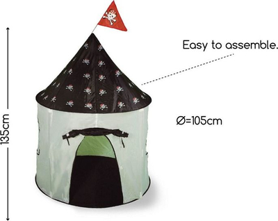 Çadër loje BuitenSpeel Pirate Tent, për kalamaj 3+, me piratë, bardh e zi