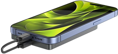 Преносен полнач Origin PB4, 5000mAh, 3in1 MagSafe 15W, сиво металик
