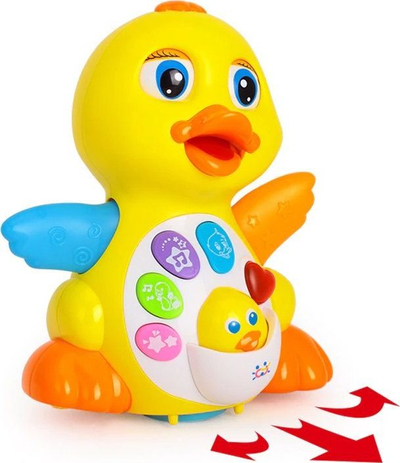 Rosë elektronike Hola Dancing Duck, me muzikë edhe drita, shumëngjyrëshe
