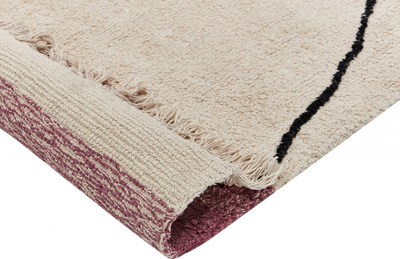 Tapet pambuku AFSAR Cotton Area Rug, 160 x 230 cm, bezhë me rozë