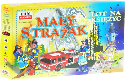 Lojë tavoline FAN Little Firefighter Flight to the Moon, set me 2 lojëra, mbi 6 vjeç, me ngjyra