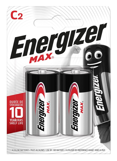 Bateri alkaline Energizer Max C R14, set 2 copë