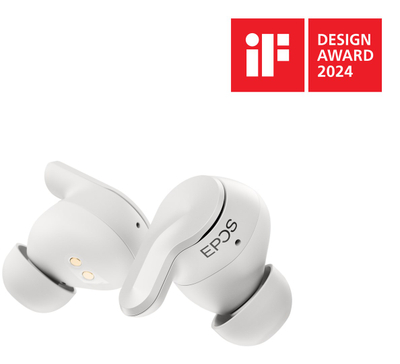 Kufje Bluetooth EPOS Adapt E1, in ear, ANC, të bardha