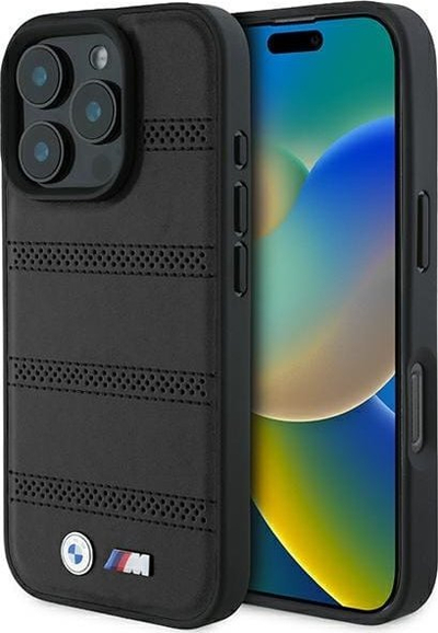 Mbulesë telefoni BMW M BMHMP16L23PUSPK, për iPhone 16 Pro 6.3", MagSafe, e zezë