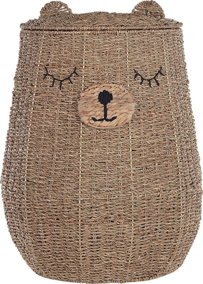 Shportë lodrash Beliani Fulan Teddy Bear, për fëmijë, seagrass natyral