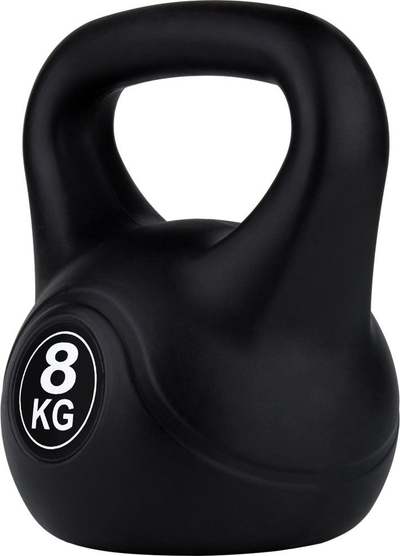 Peshë kettlebell Funfit 8 kg për ushtrime force, e zezë