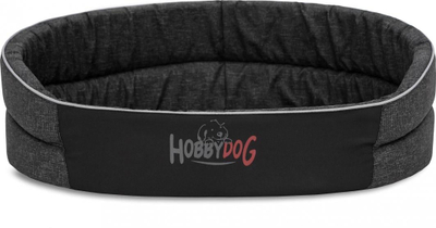 Shtrat për kafshë Hobbydog R4 Foam Bed, eco linen, i zi