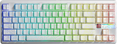 Tastierë mekanike wireless AULA F87 Pro V2, TKL 87 taste, RGB, e bardhë