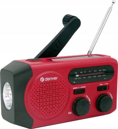 Radio emergjence Inter Sales SCR-2010, 2000mAh, power bank USB, e kuqe