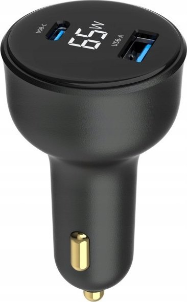 Karikues makine Gembird, 65W, USB C PD, ekran LCD, i zi
