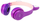 Bluetooth слушалки 32-827, BT 5.0, LED, со уши на маче, виолетови