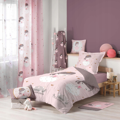 Batanije flanel për kalamaj Little Princess, 125x150 cm, rozë