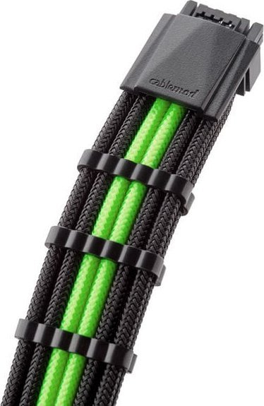 Kabllo PSU CableMod PRO ModMesh 12VHPWR në 3x PCIe, 45cm, i zi me jeshile