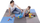 Подлога за вежбање One Fitness puzzle, 9 парчиња, сина/сива