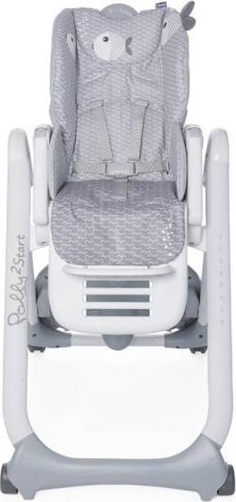 Karrige e naltë Chicco Polly 2 Start, 91-110 cm, me rrota, gri çeliku