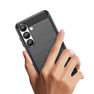 Куќиште за телефон Hurtel Carbon за iPhone 16e, TPU, против удари, црно