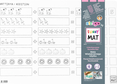 Nënpjatë silikoni FunnyMat Reusable Coloring Placemat Addition, 48x33 cm, e bardhë