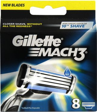 Сечила за брич Gillette Mach3, 8 парчиња