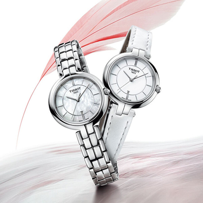 Orë për femra Tissot T-Lady Flamingo T094.210.11.111.00, e argjendtë