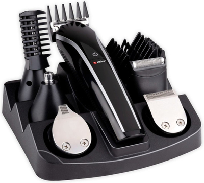 Makineri qethëse Alpina E18841, set 6 në 1, pa kabllo, e zezë