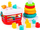 Lodër edukative Dumel Sort and Stack 30116, kosh sorter me blloqe, piramidë me unaza shumëngjyrëshe