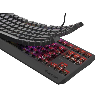 Tastierë gaming Genesis Thor 230 TKL, mekanike Outemu Brown, RGB, e zezë